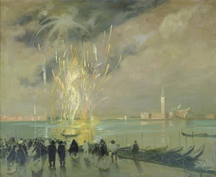 Feuerwerk über der Lagune, ca. 1914